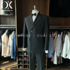 Bộ vest nam 6 cúc màu xám sọc mờ lịch lãm DKE0176