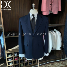 Bộ vest nam 2 cúc màu xanh navy cao cấp DKB0098