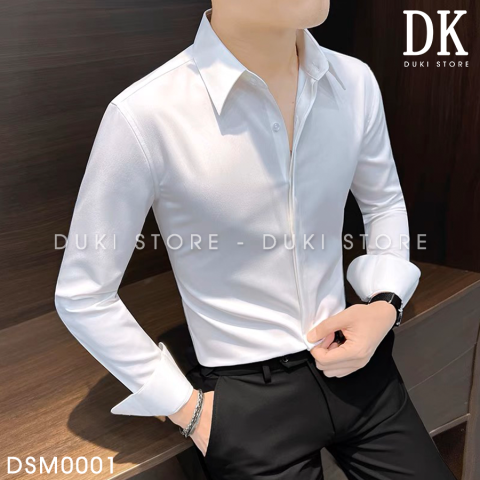 Áo sơ mi nam màu trắng DSM0001