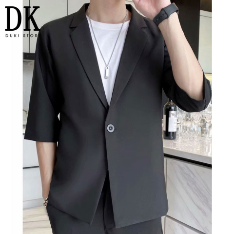 Áo vest nam, áo blazer nam 2 cúc Hàn Quốc màu đen thanh lịch LZB0053