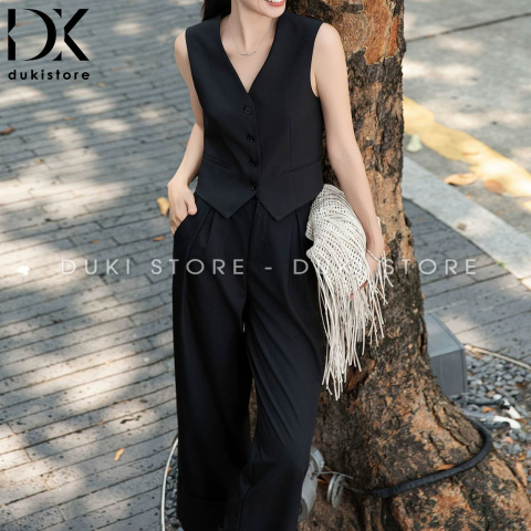 Bộ Gile Quần Ống Suông Nữ Thanh Lịch DKL0002