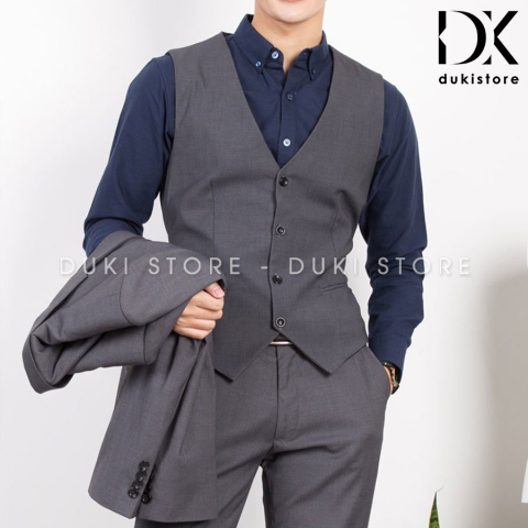 Áo Gile Nam Màu Xám Đẹp DGL0002