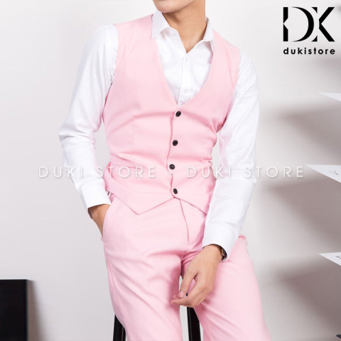 Áo Gile Nam Màu Hồng Đẹp DGL0005