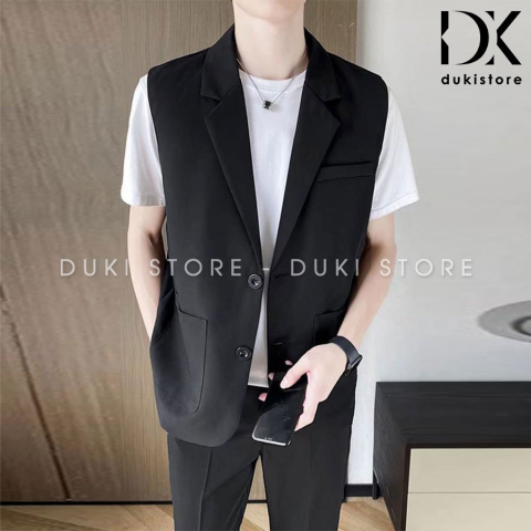 Áo blazer nam 2 cúc Hàn Quốc màu đen thanh lịch LZB0045