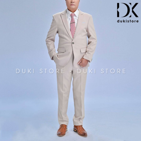 Bộ vest nam trung niên màu kem sang trọng DKG0005