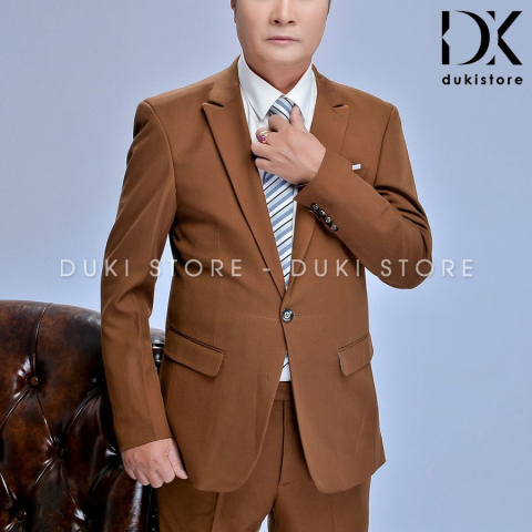 Bộ vest nam trung niên màu nâu bò đẹp DKG0004 