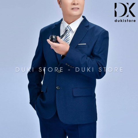 Bộ vest nam trung niên màu xanh than cực đẹp DKG0007