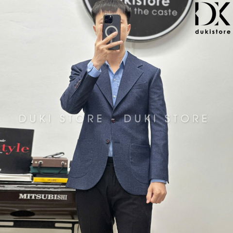 Áo vest nam, áo demin nam màu xanh than cao cấp ADK0039