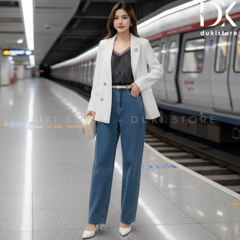 Áo blazer nữ 4 cúc Hàn Quốc màu trắng cao cấp BLU0139